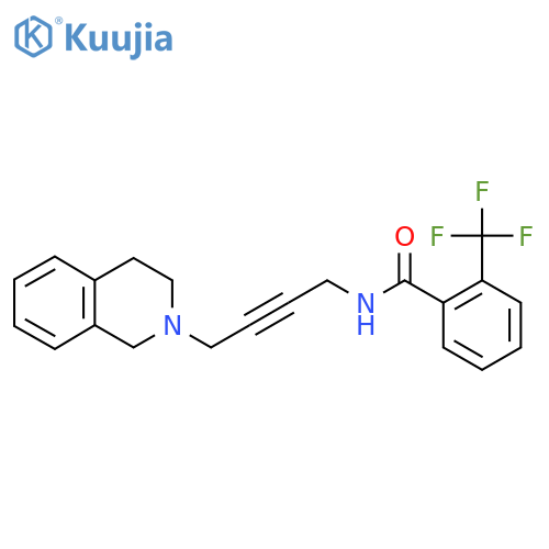 N-4-(1,2,3,4-tetrahydroisoquinolin-2-yl)but-2-yn-1-yl-2-(trifluoromethyl)benzamide structure