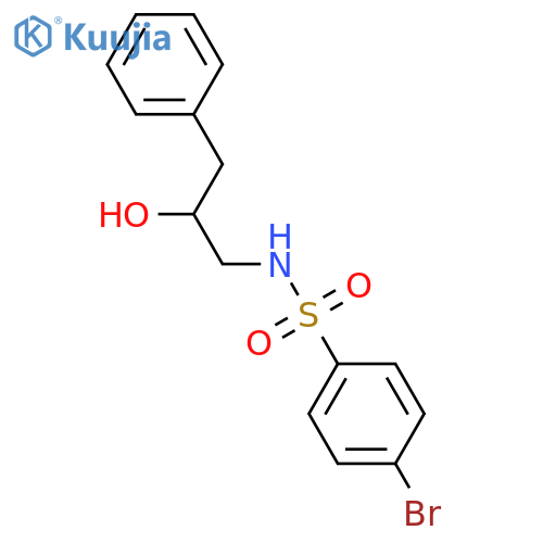 4-bromo-N-(2-hydroxy-3-phenylpropyl)benzene-1-sulfonamide structure