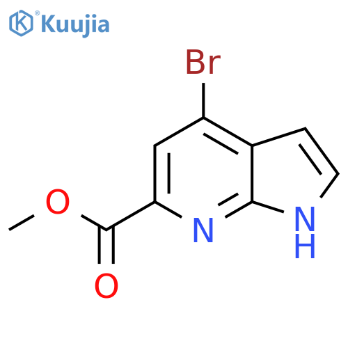 Methyl 4-bromo-1H-pyrrolo[2,3-b]pyridine-6-carboxylate structure