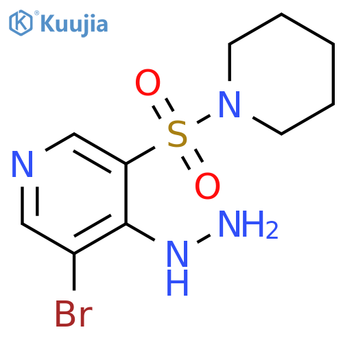 [3-Bromo-5-(piperidine-1-sulfonyl)-pyridin-4-yl]-hydrazine structure