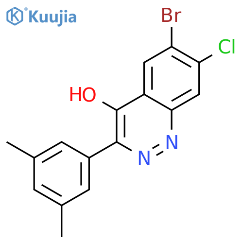 6-Bromo-7-chloro-3-(3,5-dimethylphenyl)cinnolin-4-ol structure