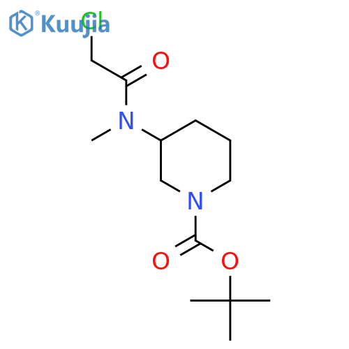 3-[(2-Chloro-acetyl)-methyl-amino]-piperidine-1-carboxylic acid tert-butyl ester structure