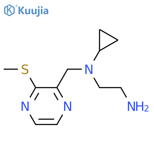 N*1*-Cyclopropyl-N*1*-(3-methylsulfanyl-pyrazin-2-ylmethyl)-ethane-1,2-diamine structure