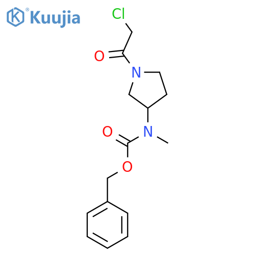 [1-(2-Chloro-acetyl)-pyrrolidin-3-yl]-methyl-carbamic acid benzyl ester structure