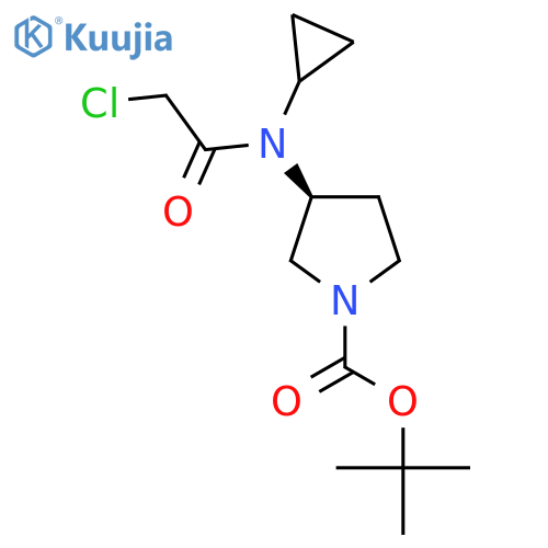 (S)-3-[(2-Chloro-acetyl)-cyclopropyl-amino]-pyrrolidine-1-carboxylic acid tert-butyl ester structure