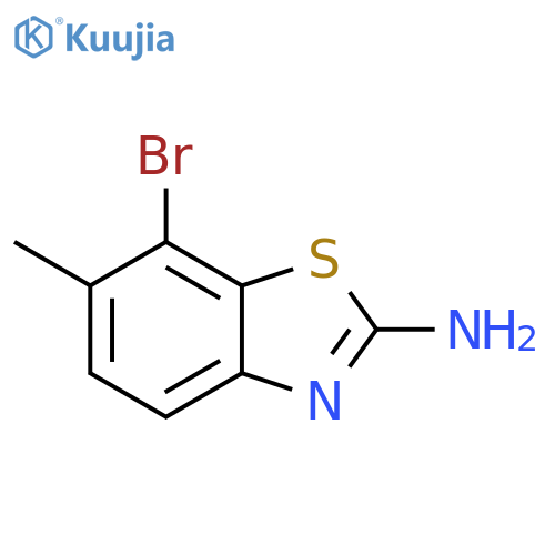 7-bromo-6-methyl-1,3-benzothiazol-2-amine structure