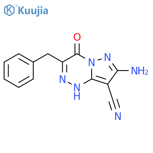 7-Amino-3-benzyl-4-oxo-1,4-dihydro-pyrazolo[5,1-c][1,2,4]triazine-8-carbonitrile structure