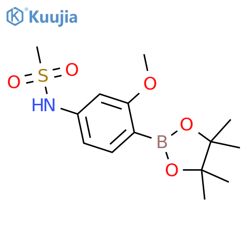 N-(3-methoxy-4-(4,4,5,5-tetramethyl-1,3,2-dioxaborolan-2-yl)phenyl)methanesulfonamide structure