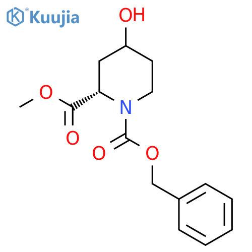 (2S)-1-Benzyl 2-methyl 4-hydroxypiperidine-1,2-dicarboxylate structure