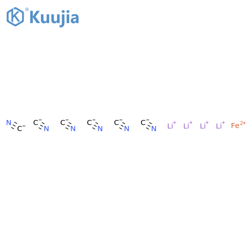 Ferrate(4-),hexakis(cyano-kC)-,tetralithium, (OC-6-11)- (9CI) structure