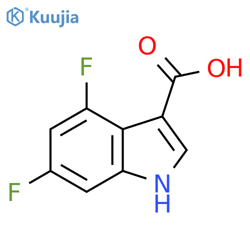 4,6-Difluoro-1H-indole-3-carboxylic acid structure