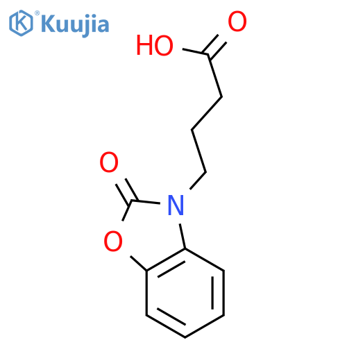 4-(2-oxo-1,3-benzoxazol-3(2H)-yl)butanoic acid structure