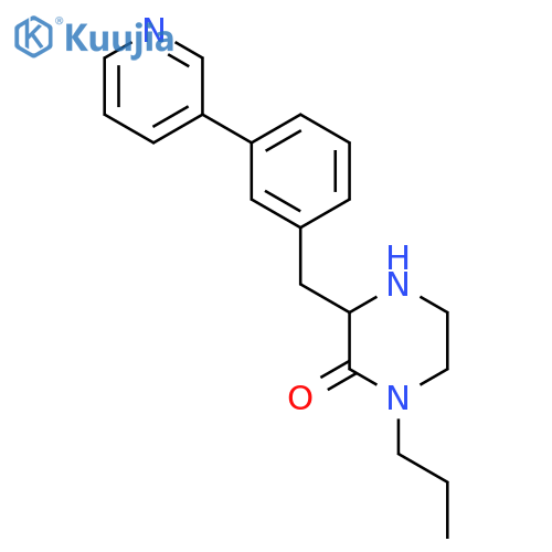 1-Propyl-3-{[3-(pyridin-3-yl)phenyl]methyl}piperazin-2-one structure