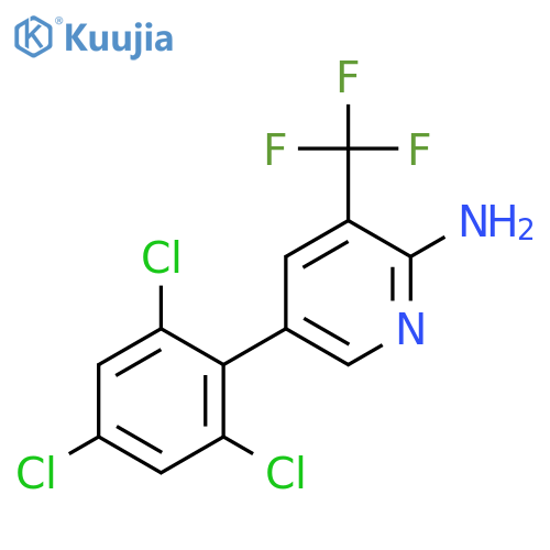 2-Amino-5-(2,4,6-trichlorophenyl)-3-(trifluoromethyl)pyridine structure