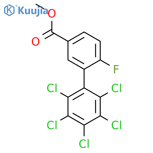 Methyl 6-fluoro-2',3',4',5',6'-pentachlorobiphenyl-3-carboxylate structure