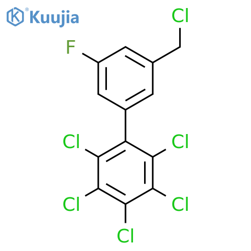 3'-(Chloromethyl)-5'-fluoro-2,3,4,5,6-pentachlorobiphenyl structure