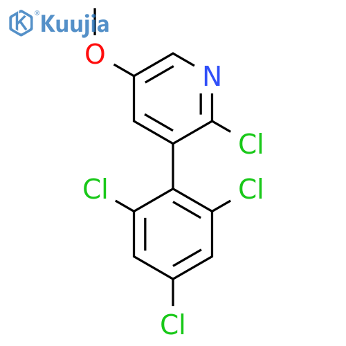 2-Chloro-5-methoxy-3-(2,4,6-trichlorophenyl)pyridine structure