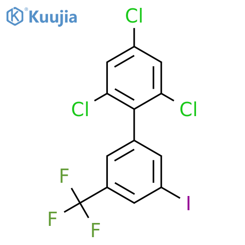 5'-Iodo-2,4,6-trichloro-3'-(trifluoromethyl)biphenyl structure