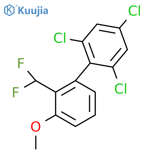 2'-(Difluoromethyl)-3'-methoxy-2,4,6-trichlorobiphenyl structure