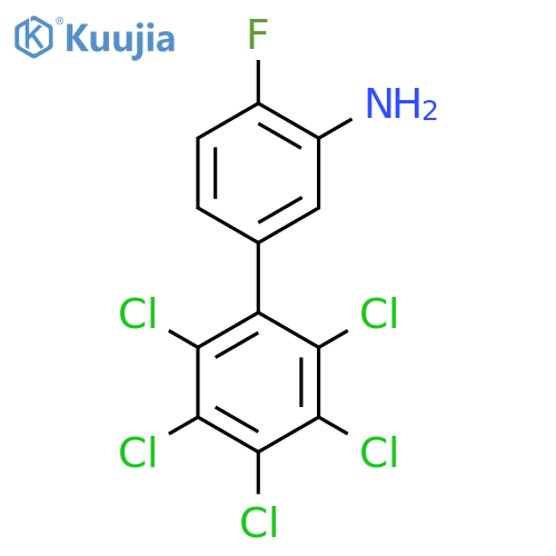 3-Amino-4-fluoro-2',3',4',5',6'-pentachlorobiphenyl structure