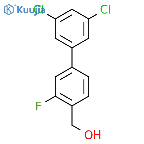 (3',5'-Dichloro-3-fluoro-biphenyl-4-yl)-methanol structure