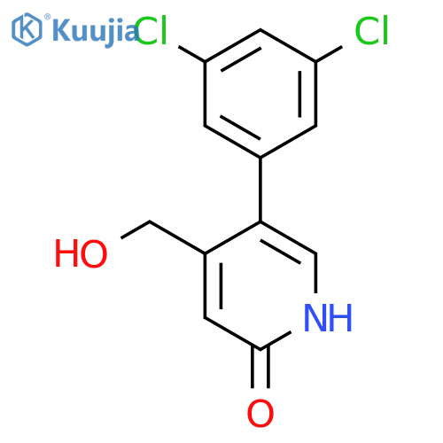 5-(3,5-Dichlorophenyl)-2-hydroxypyridine-4-methanol structure