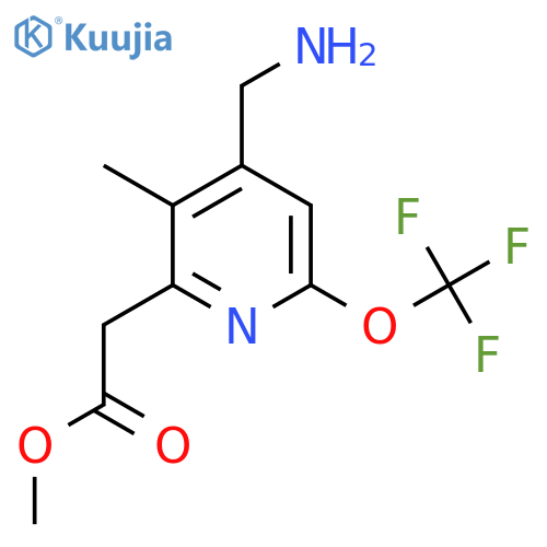 Methyl 4-(aminomethyl)-3-methyl-6-(trifluoromethoxy)pyridine-2-acetate structure
