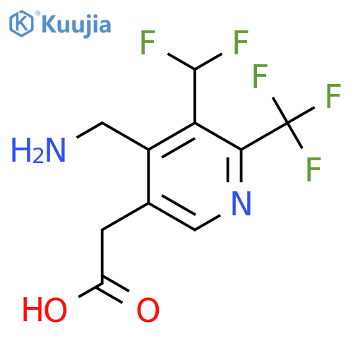 4-(Aminomethyl)-3-(difluoromethyl)-2-(trifluoromethyl)pyridine-5-acetic acid structure