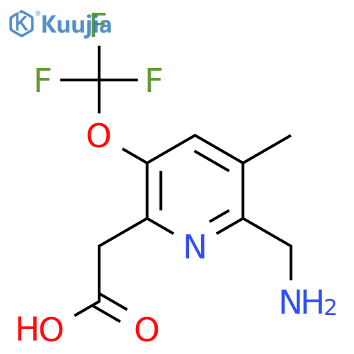 2-(Aminomethyl)-3-methyl-5-(trifluoromethoxy)pyridine-6-acetic acid structure