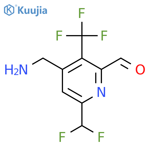 4-(Aminomethyl)-6-(difluoromethyl)-3-(trifluoromethyl)pyridine-2-carboxaldehyde structure