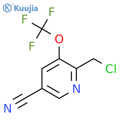 2-(Chloromethyl)-5-cyano-3-(trifluoromethoxy)pyridine structure