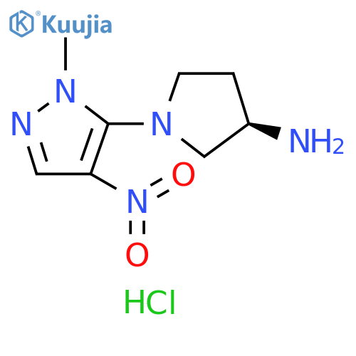 (R)-3-AMINO-1-(1-METHYL-4-NITRO-1H-PYRAZOL-5-YL)PYRROLIDINE 2HCL structure