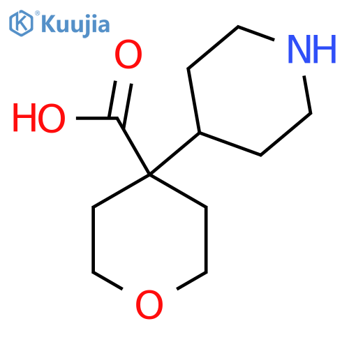 4-(piperidin-4-yl)oxane-4-carboxylic acid structure