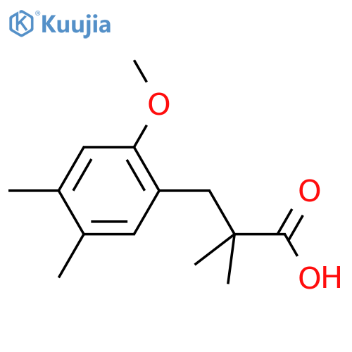 3-(2-methoxy-4,5-dimethylphenyl)-2,2-dimethylpropanoic acid structure