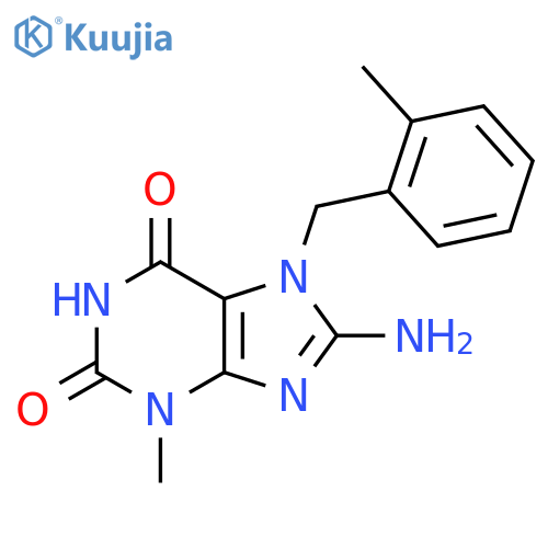 8-Amino-3-methyl-7-[(2-methylphenyl)methyl]purine-2,6-dione structure