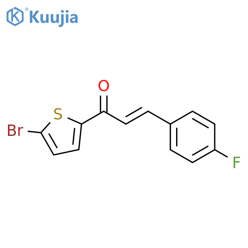 (2E)-1-(5-bromothiophen-2-yl)-3-(4-fluorophenyl)prop-2-en-1-one structure