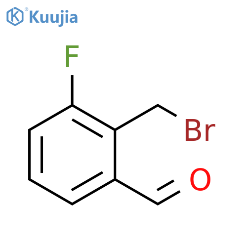 2-(Bromomethyl)-3-fluorobenzaldehyde structure