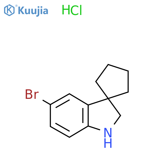 5'-bromo-1',2'-dihydrospirocyclopentane-1,3'-indole hydrochloride structure
