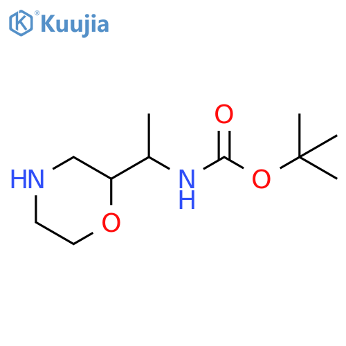tert-butyl N-[1-(morpholin-2-yl)ethyl]carbamate structure