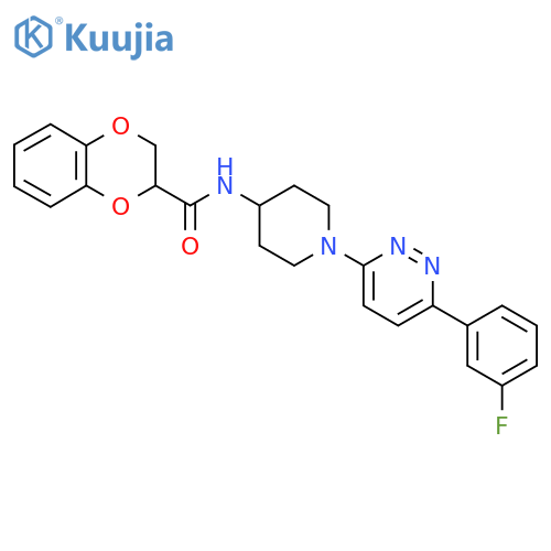 N-{1-6-(3-fluorophenyl)pyridazin-3-ylpiperidin-4-yl}-2,3-dihydro-1,4-benzodioxine-2-carboxamide structure