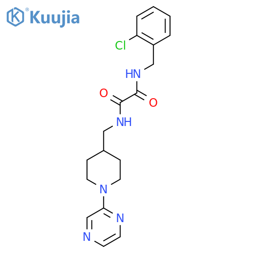 N-(2-chlorophenyl)methyl-N'-{1-(pyrazin-2-yl)piperidin-4-ylmethyl}ethanediamide structure
