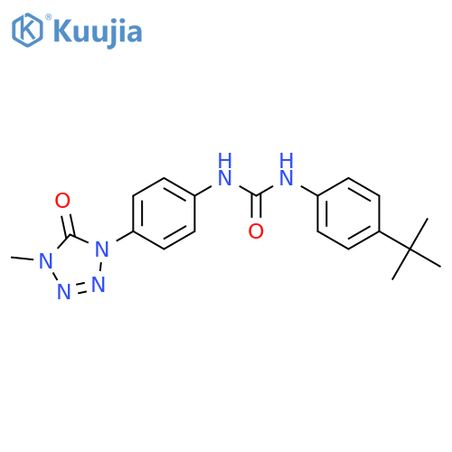 1-(4-tert-butylphenyl)-3-4-(4-methyl-5-oxo-4,5-dihydro-1H-1,2,3,4-tetrazol-1-yl)phenylurea structure