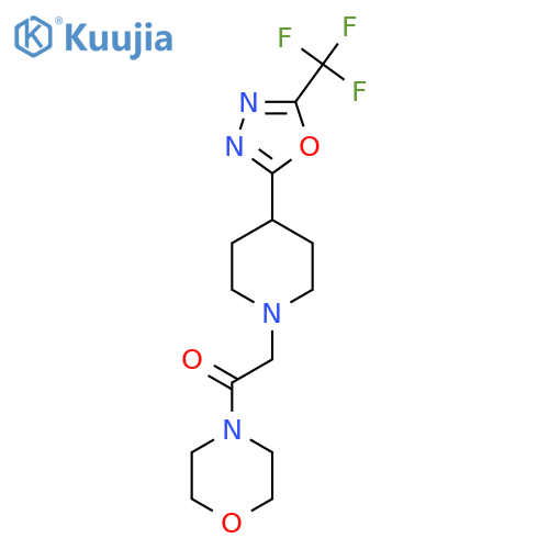 1-(morpholin-4-yl)-2-{4-5-(trifluoromethyl)-1,3,4-oxadiazol-2-ylpiperidin-1-yl}ethan-1-one structure