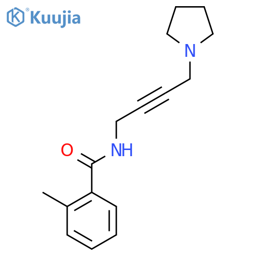 2-methyl-N-(4-(pyrrolidin-1-yl)but-2-yn-1-yl)benzamide structure