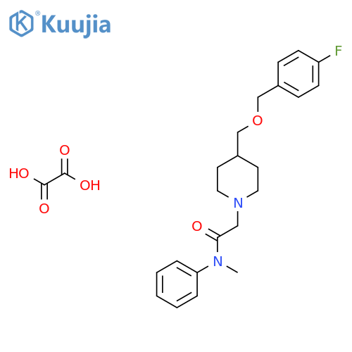 2-(4-{(4-fluorophenyl)methoxymethyl}piperidin-1-yl)-N-methyl-N-phenylacetamide; oxalic acid structure