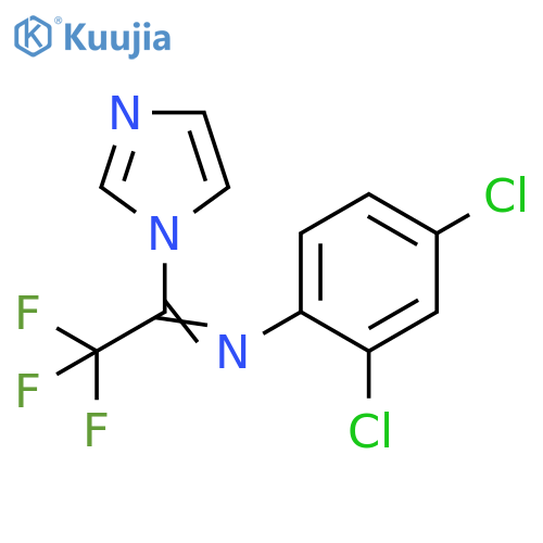1H-Imidazole, 1-[1-[(2,4-dichlorophenyl)imino]-2,2,2-trifluoroethyl]- structure