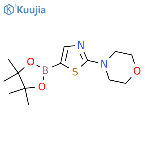 2-morpholinothiazole-5-boronic acid pinacol ester structure