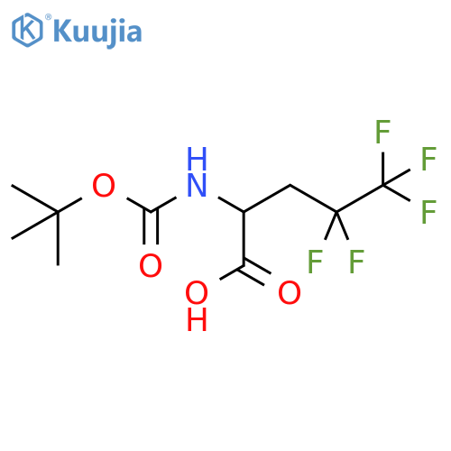 2-{(tert-butoxy)carbonylamino}-4,4,5,5,5-pentafluoropentanoic acid structure