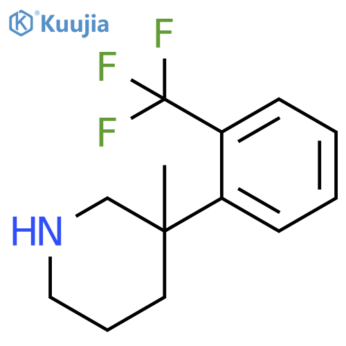 3-methyl-3-2-(trifluoromethyl)phenylpiperidine structure