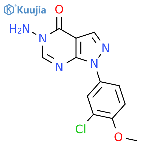 5-Amino-1-(3-chloro-4-methoxyphenyl)-1H-pyrazolo[3,4-d]pyrimidin-4(5H)-one structure